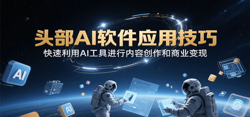 图片[1]网赚库-项目库-轻创网-中创网-福缘网-冒泡网-资源之家-魔方项目库头部AI软件应用技巧，快速利用AI工具进行内容创作和商业变现网赚库-项目库-轻创网-中创网-福缘网-冒泡网-资源之家-魔方项目库网赚库